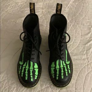 Dr. Martens Skelly Glow in the Dark Leather Boots